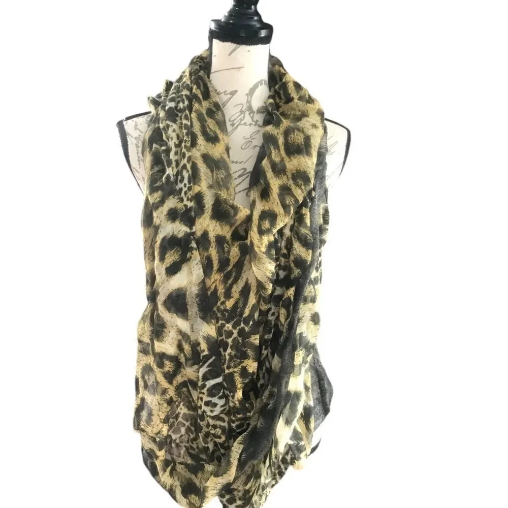 Bundle of Two Scarves: Floral and Animal Print
